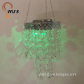 Cheaper multicolored decoration changeable solar crystal jar lights lamp solar crystal hanging light